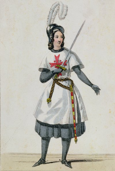 Pauline Garcia-Viardot (1821-1910) dans le rôle de Tancredi dans l