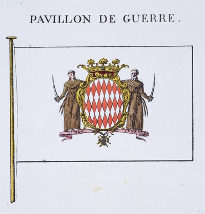 Pavillon de Guerre, détail des Drapeaux de Monaco (voir 103834), d