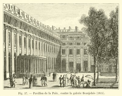Pavillon de la Paix, contre la galerie Beaujolais, 1815 - French School