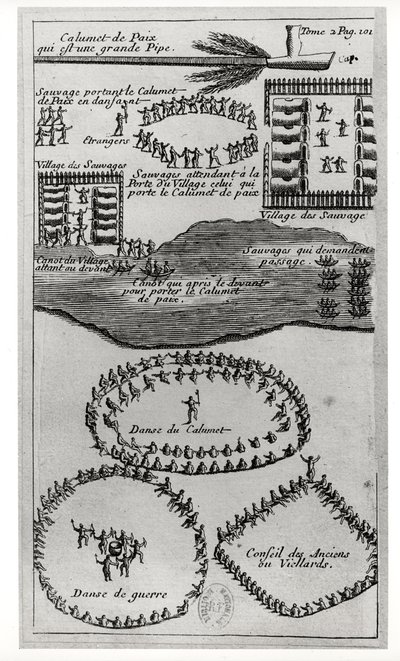 Danse du calumet de la paix des Iroquois, de 