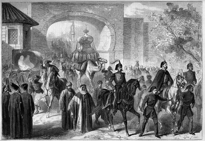 Pèlerinage de La Mecque : départ de Constantinople de la caravane pour porter des présents destinés au temple de la Kaaba (Ka