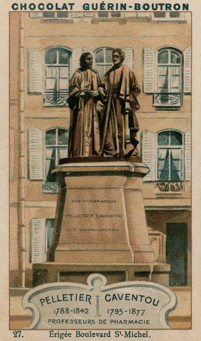 Pelletier, 1788-1842, Caventou, 1795-1877, Professeurs de Pharmacie, Érigée Boulevard St-Michel - French School