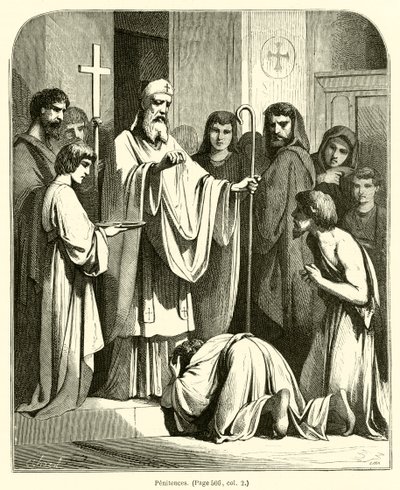 Pénitences (gravure) - French School