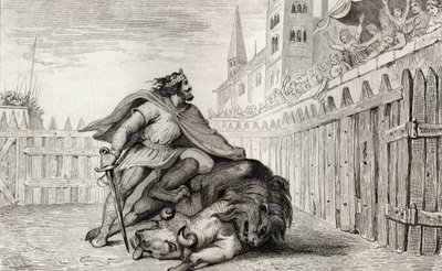 Pépin III (714-68) le Bref avec le Lion et le Taureau, de 