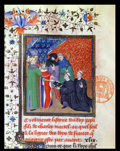 Pépin le Bref (c.715-68) Roi des Francs - French School