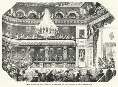 Spectacle donné au profit des ouvriers pauvres au Trianon, Versailles - French School