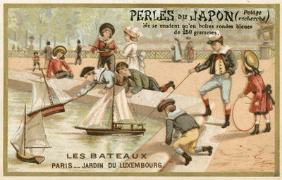 Carte de commerce Perles du Japon - French School