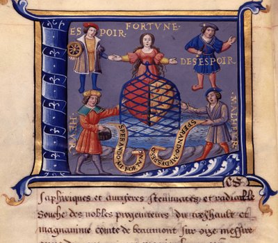 Personnifications Fortune, Espoir, Désespoir, Malheur et Malheur - dans "Discours de l