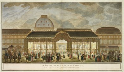 Vue en perspective de la salle du Carrousel, construite à l