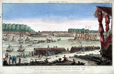 Vue perspective des fêtes, jeux et feux d