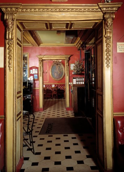 Vue du café Procope, Paris - French School