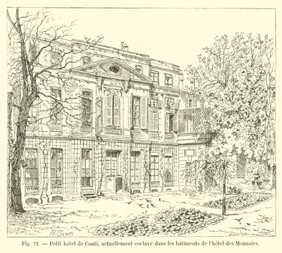 Petit hôtel de Conti, actuellement enclavé dans les bâtiments de l
