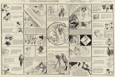 Petites annonces illustrées (gravure) - French School