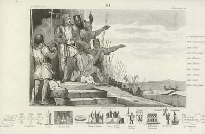Philippe II de France remporte la bataille de Bouvines après une prière, 1214 - French School