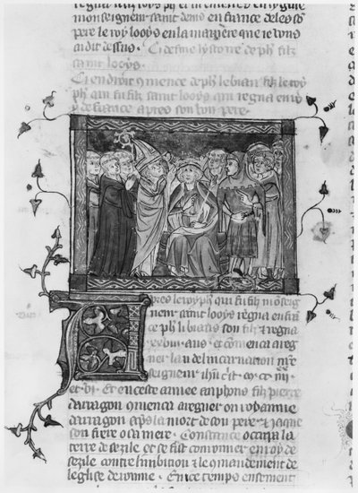 Philippe IV, illustration des Grandes Chroniques de France, 1375-79 - French School