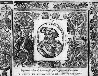 Philippe IV le Bel, portrait gravé en médaillon - French School