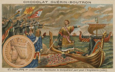Philippe Ier, roi de France : Guillaume le Conquérant partant pour l