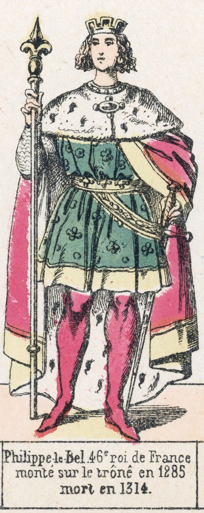 Philippe le Bel, 46e roi de France, monté sur le trône en 1285, mort en 1314 - French School