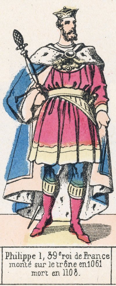 Philippe Ier, 39e roi de France, monte sur le trône en 1061, mort en 1108 - French School