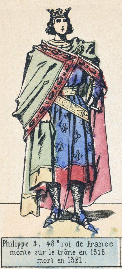 Philippe 5, 48e roi de France, monte sur le trône en 1316, mort en 1321 - French School