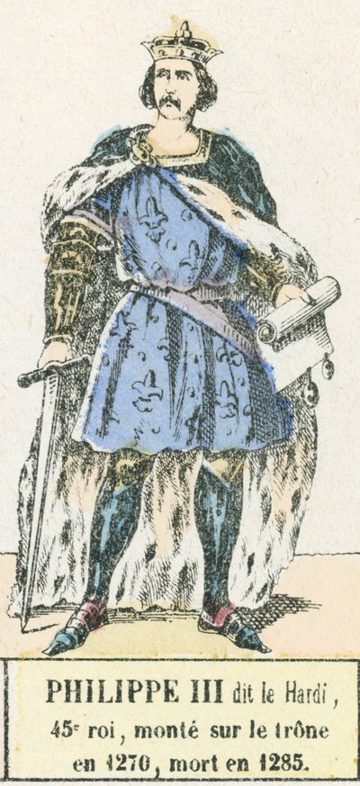 Philippe III dit le Hardi, 45e roi, monte sur le trône en 1270, mort en 1285 - French School