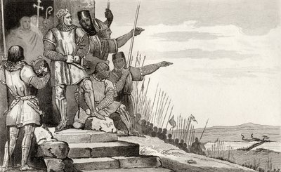 Philippe II Auguste (1165-1223) remporte la bataille de Bouvines après la prière, de 