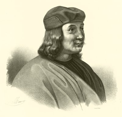 Portrait de Pietro Perugino, né Pietro Vannucci - French School