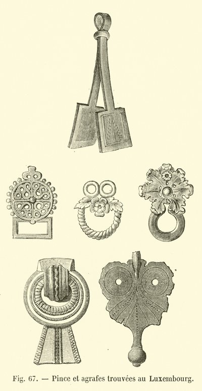 Pince et agrafes trouvées au Luxembourg - French School