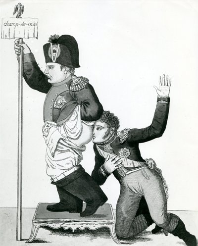 Pincement du nez - Déclaration de Ney, Je jure que ça sent la violette, 1815 - French School