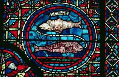 Poissons, de la fenêtre du zodiaque - French School