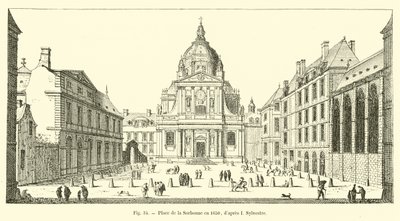 Place de la Sorbonne en 1650 - French School