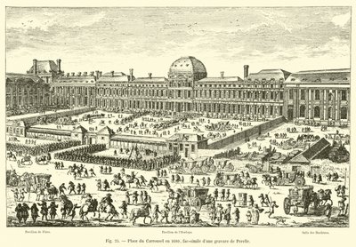 Place du Carrousel en 1680, fac-similé d