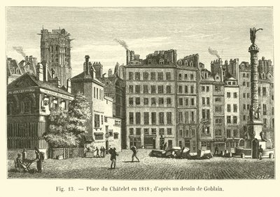 Place du Châtelet en 1818; d