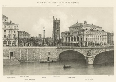 Place du Châtelet et Pont au Change, 1876 - French School