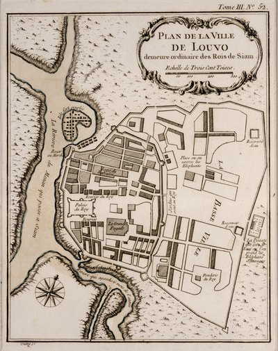 Plan de Lopburi, 1751 - French School