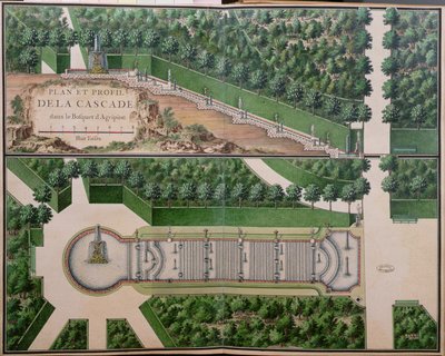 Plan de la Cascade dans le Bosquet d