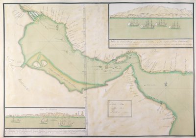 Plan du golfe Persique (gravure colorée à la main) - French School