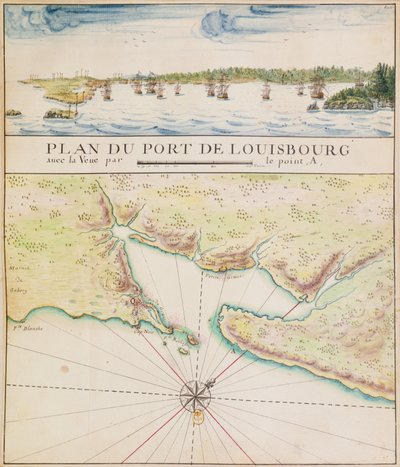 Plan du port de Louisbourg - French School