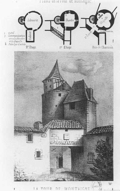 Plan de la Tour de Montaigne, à Saint-Michel-de-Montaigne - French School