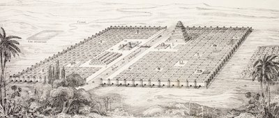 Plan de la ville de Babylone, Mésopotamie, vers le 5ème siècle avant J.-C. selon une description donnée par Hérodote, de L