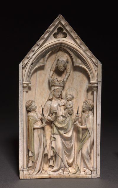 Plaque : La Vierge et l
