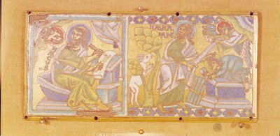 Plaque représentant Saint Marc et le sacrifice d