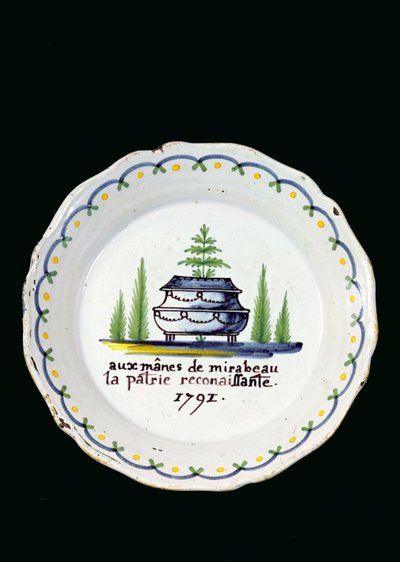 Assiette, 1791 - French School