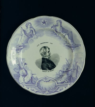 Assiette avec un portrait d