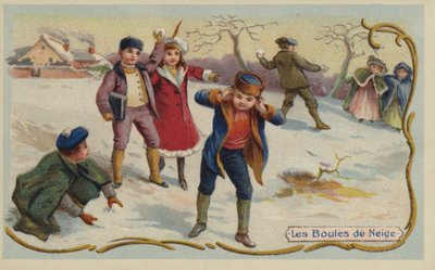 Bataille de boules de neige - French School