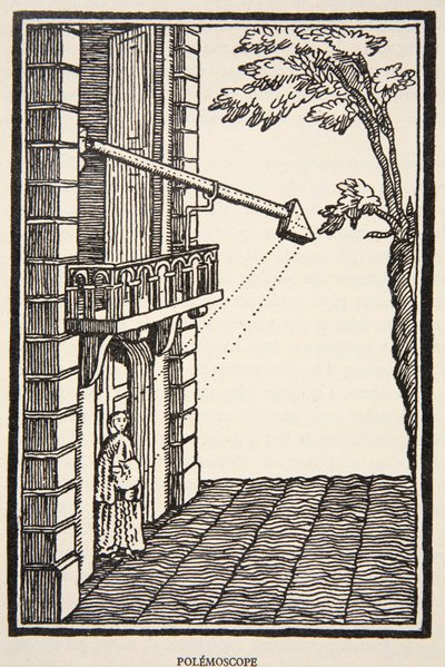 Polemoscope, copie par Boris Mestchersky, illustration de Histoire de la Nation Française, Sciences, Volumes I & II, par Gabriel Hanotaux, 1924 - French School