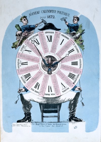 Calendrier politique pour 1872 - French School