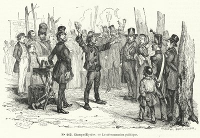 Magicien politique sur les Champs-Élysées, Paris - French School