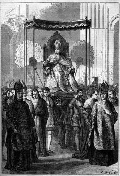 Le pape Pie IX (1792-1878) porté en procession à l