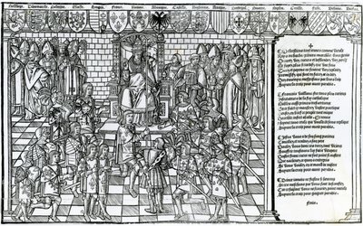 Le pape Urbain II présidant le Concile de Clermont en 1095 - French School